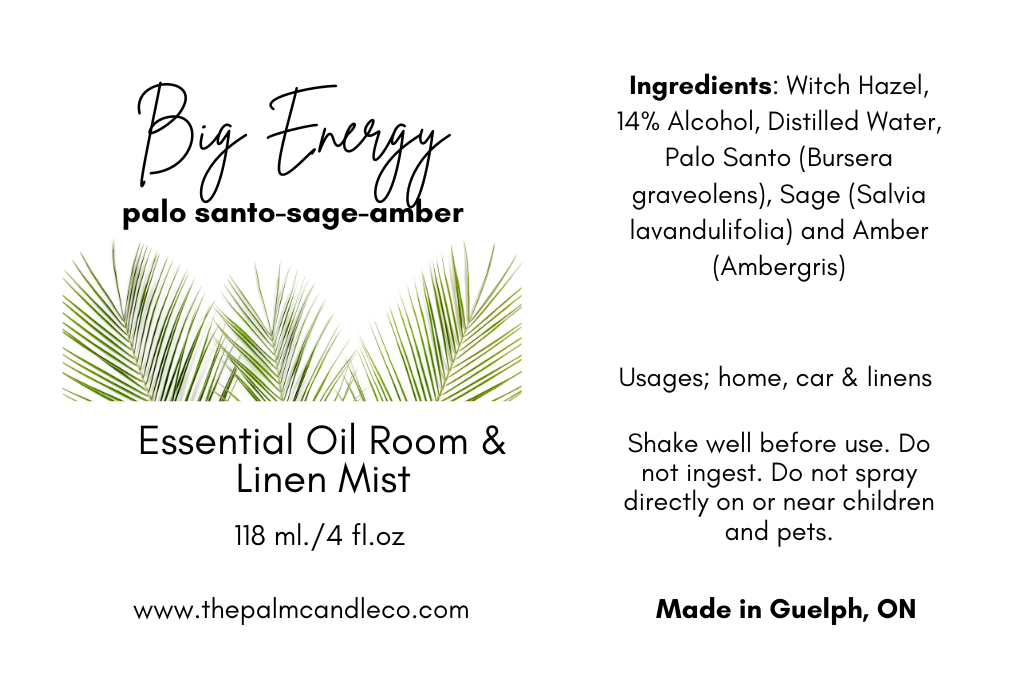 BIG ENERGY Natural Room Mist