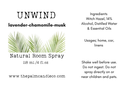 UNWIND Natural Room, Linen & Shower Mist